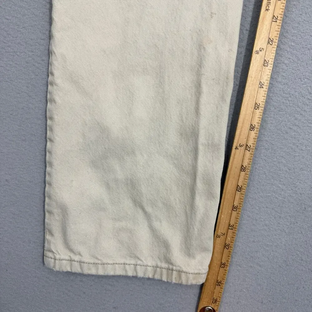 Vintage Levis 505 Regular Fit Jeans Men's 38x34 (Fits 36x33) Cream y2k 2008